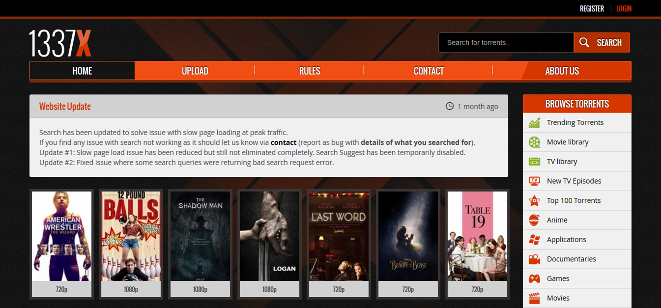 1337x.to: Alternative for ExtraTorrent.cc